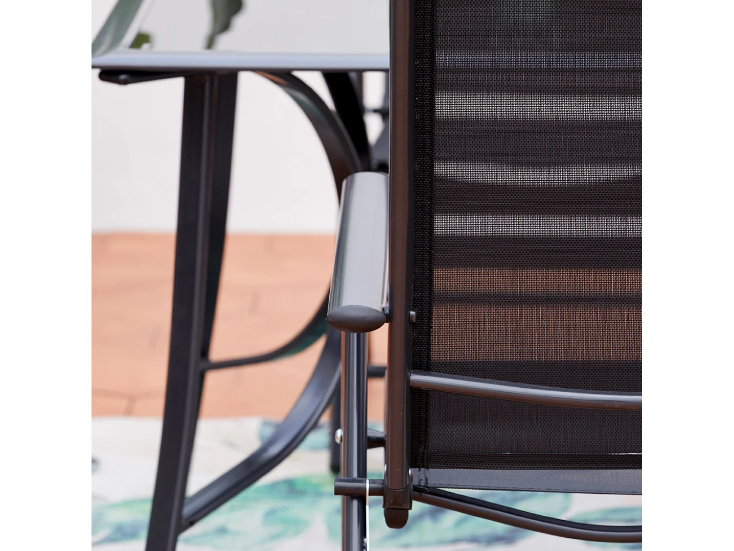 Table de jardin et 6 chaises en aluminium RIMINI