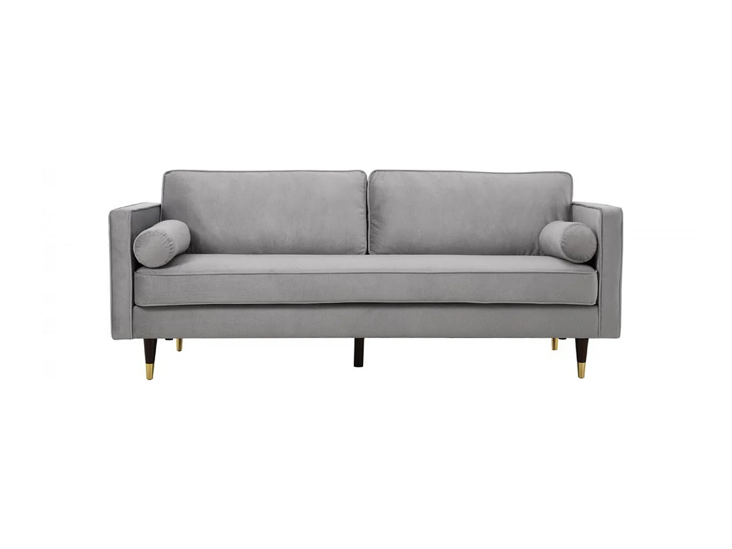 3-Sitzer-Sofa aus Samt, hellgrau  NALHA