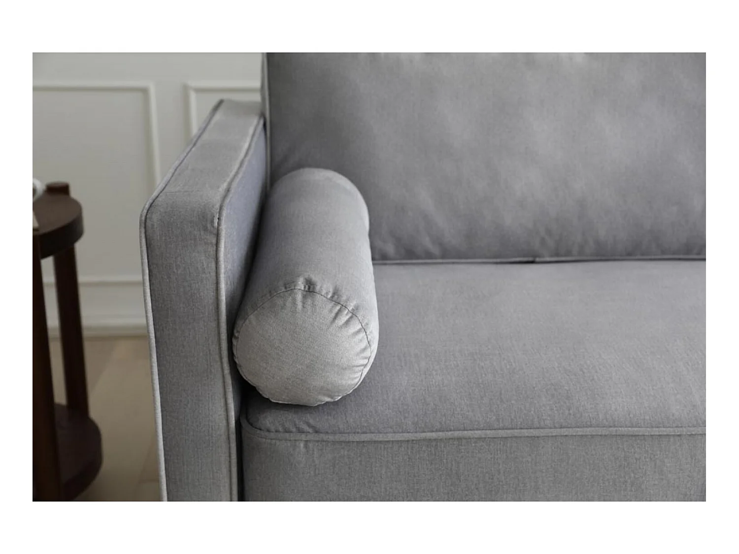 3-Sitzer-Sofa aus Samt, hellgrau  NALHA