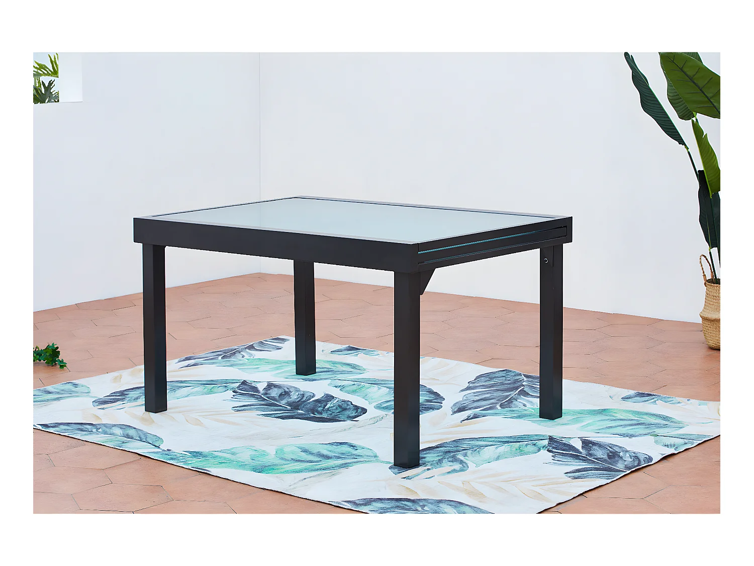 Brescia : table extensible en aluminium