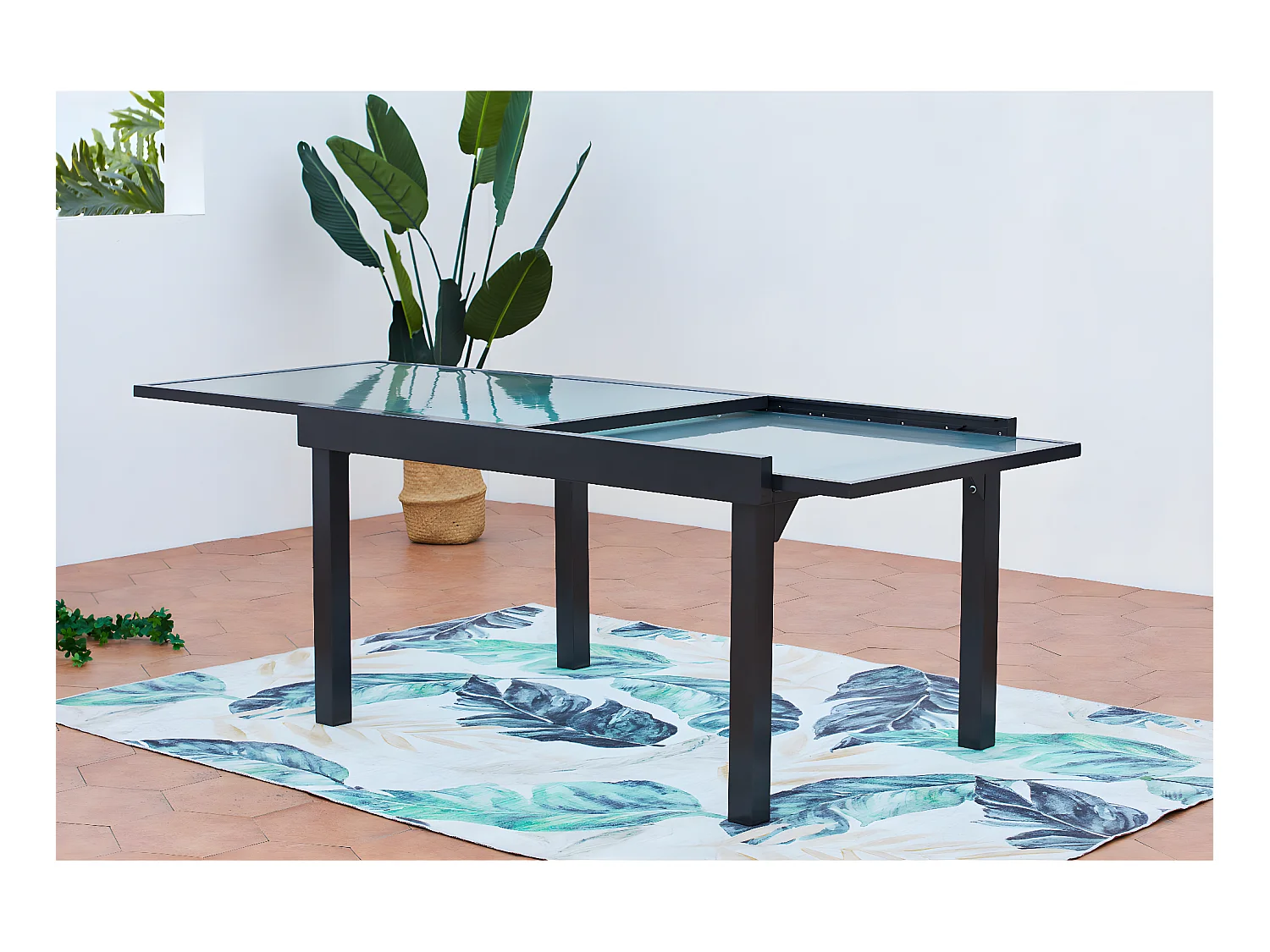 Brescia : table extensible en aluminium