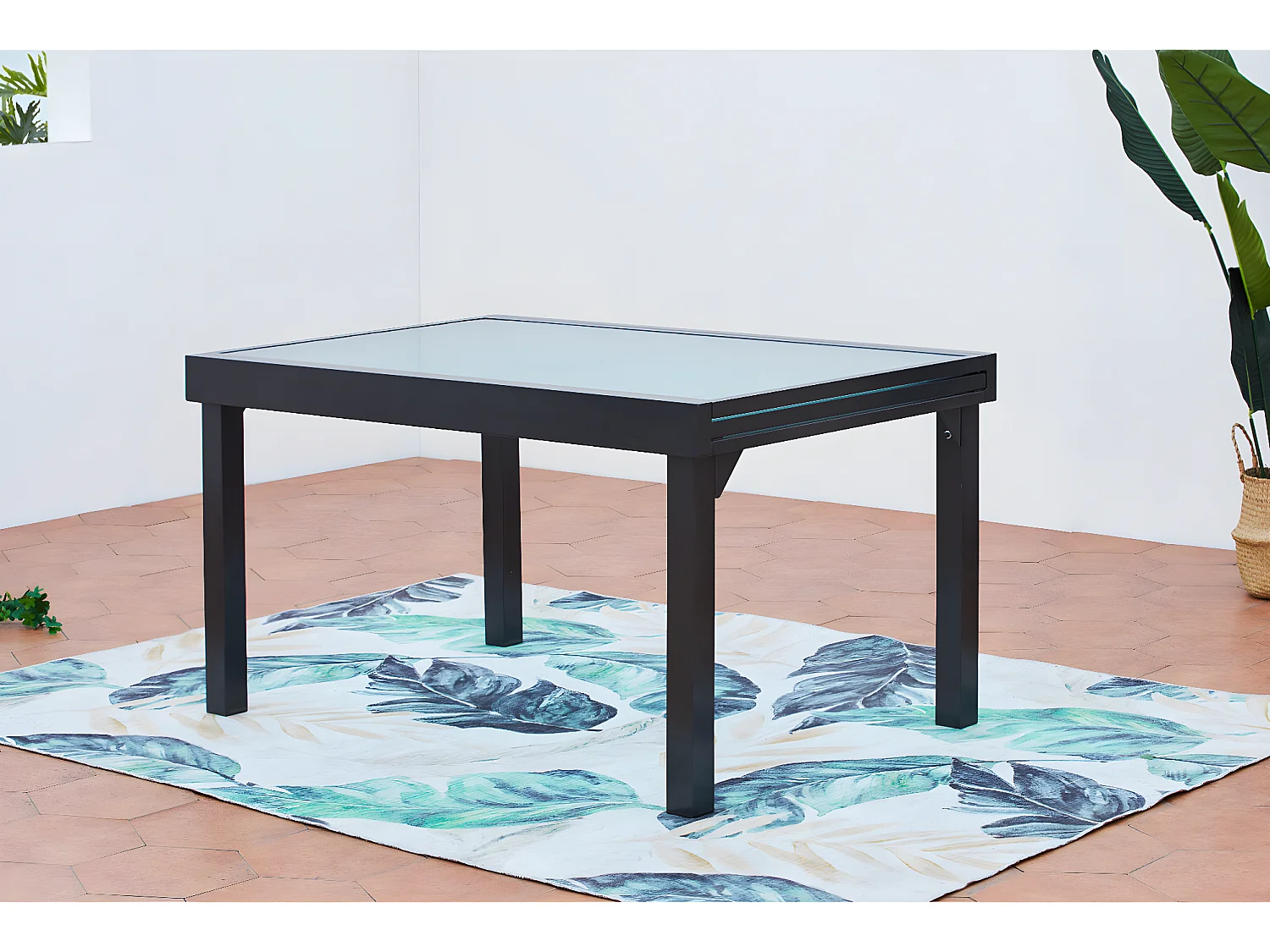 Brescia : table extensible en aluminium