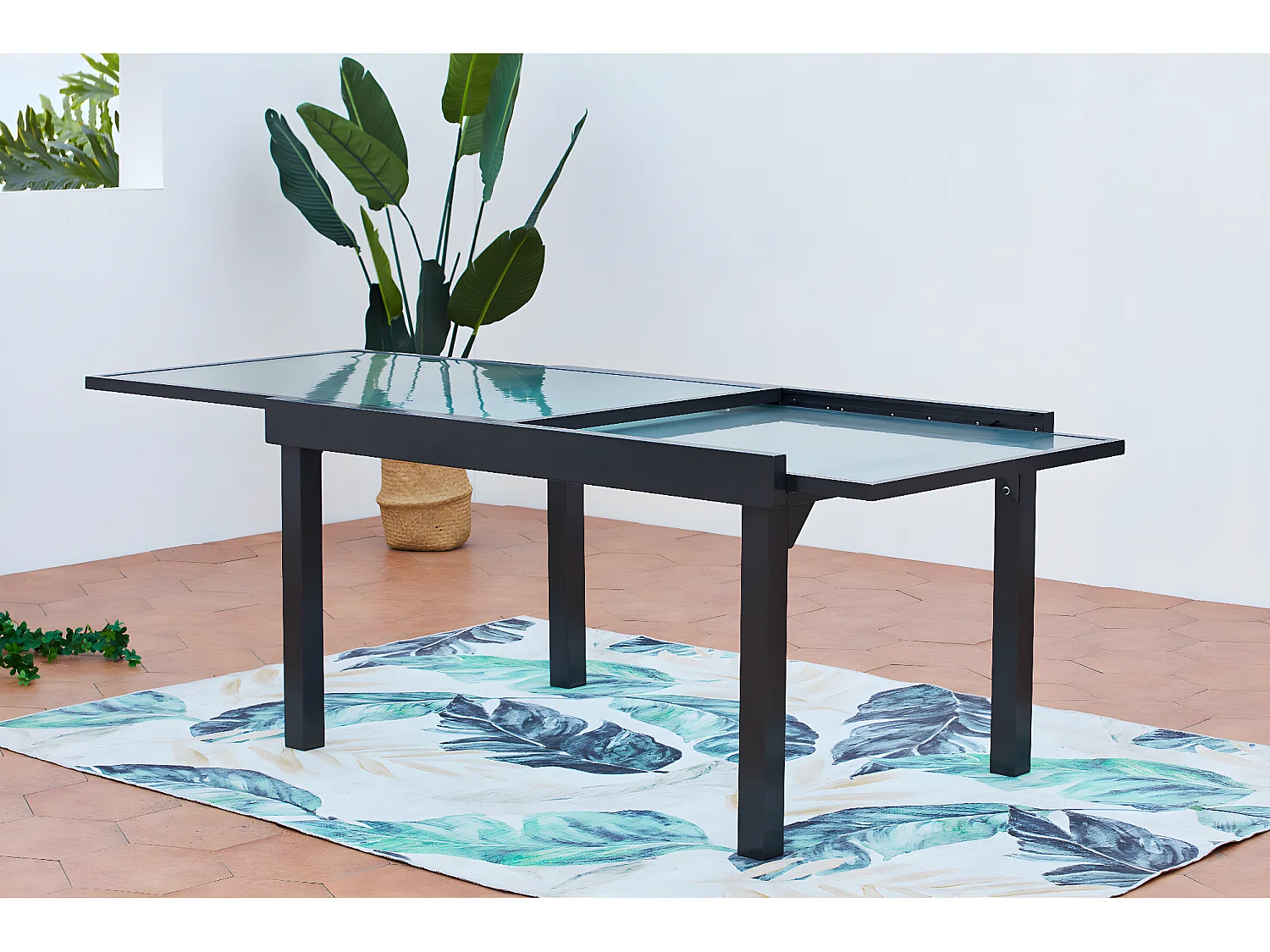 Brescia : table extensible en aluminium