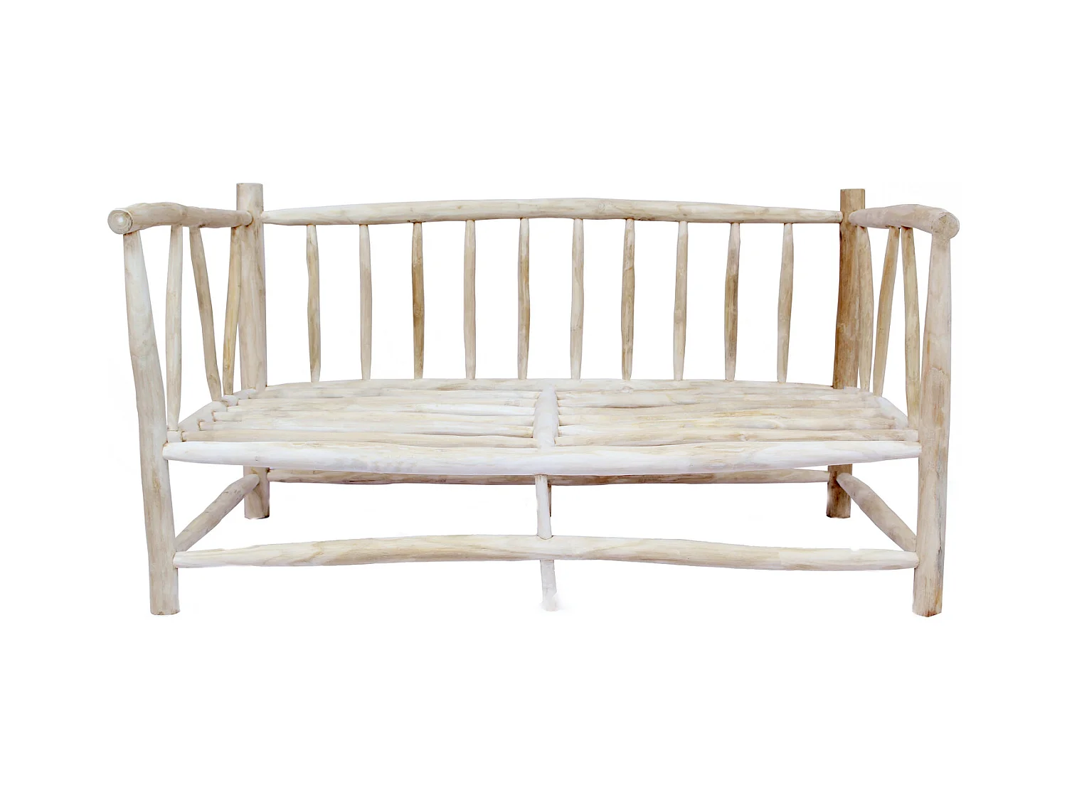 Poltrona di teak con cuscino grigio MOA