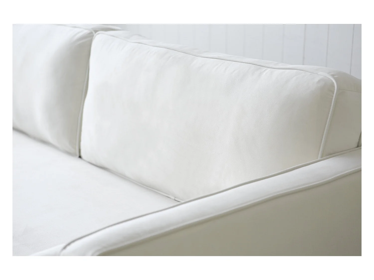 Canapé 3 places design en velours beige STAN