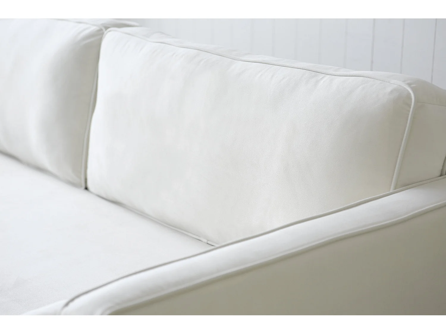 Canapé 3 places en velours beige STAN