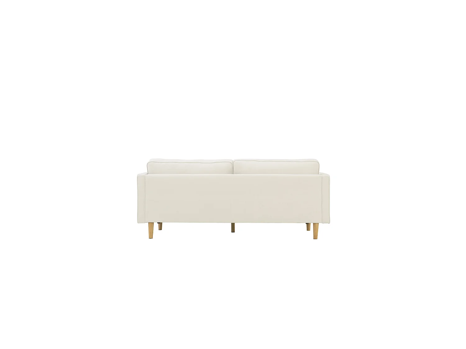 Canapé 3 places en velours beige STAN