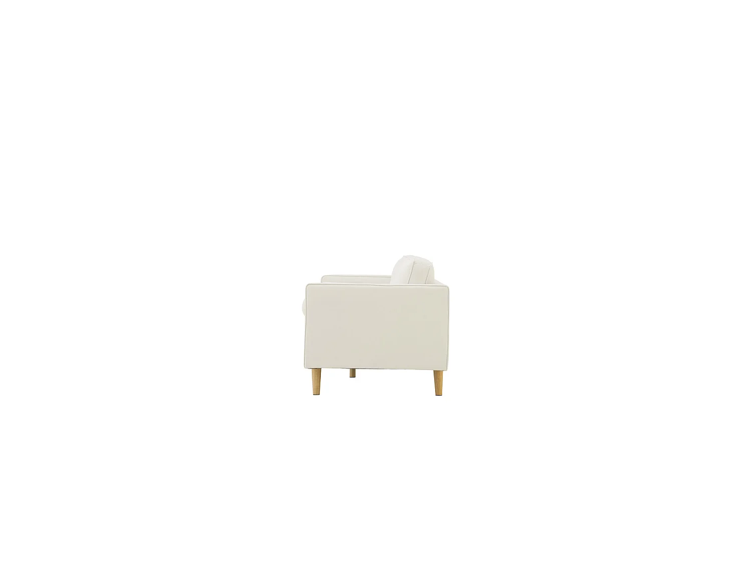 Canapé 3 places en velours beige STAN