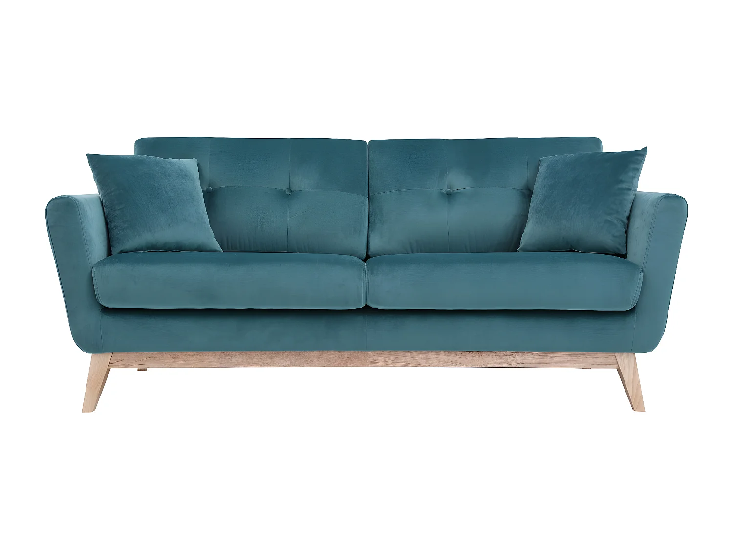 Canapé 3 places en velours vert HOGA