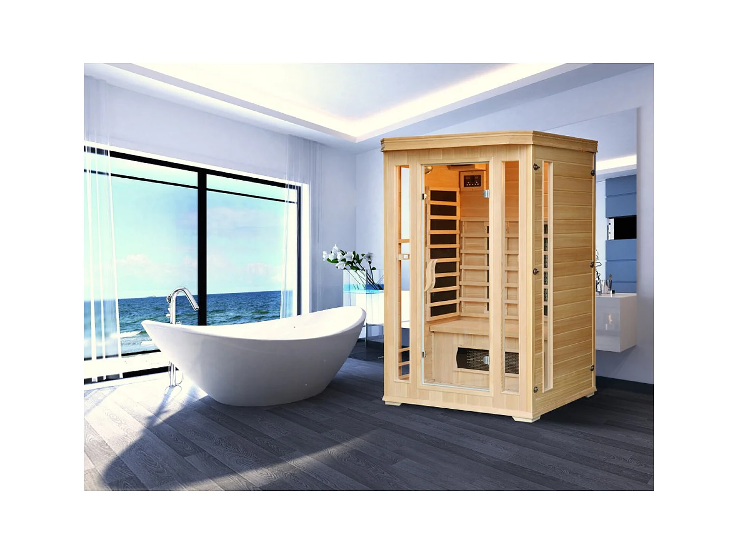 Cabine sauna luxe infrarouge 3/4 places