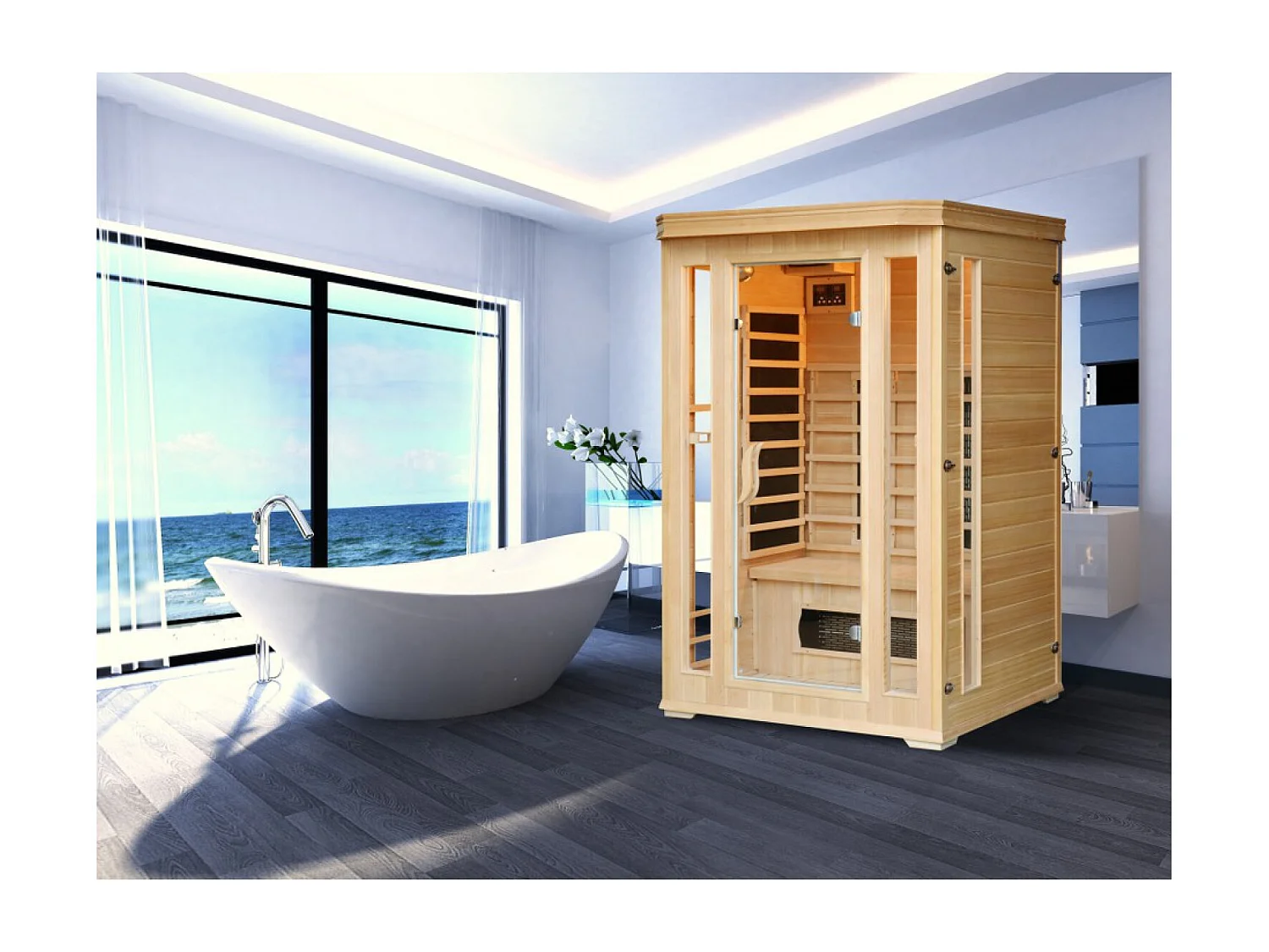 Cabine sauna luxe infrarouge 3/4 places