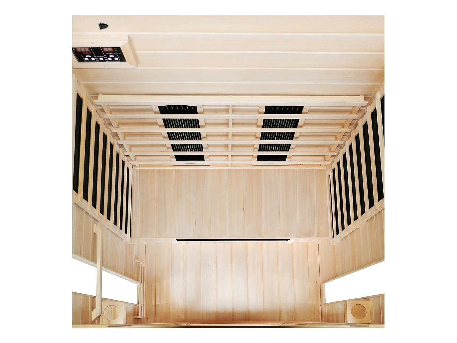 Sauna infravermelha de luxo com cromoterapia para 2 pessoas NARVIK com cromoterapia de 5 cores e rádio FM