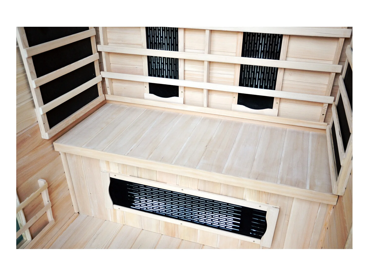 Sauna infravermelha de luxo com cromoterapia para 2 pessoas NARVIK com cromoterapia de 5 cores e rádio FM