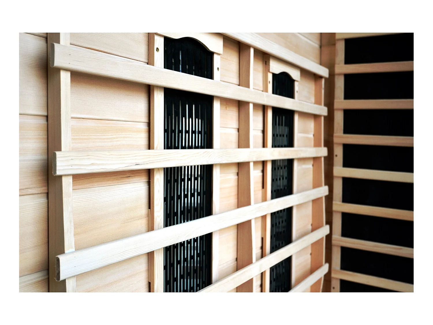 Sauna infravermelha de luxo com cromoterapia para 2 pessoas NARVIK com cromoterapia de 5 cores e rádio FM