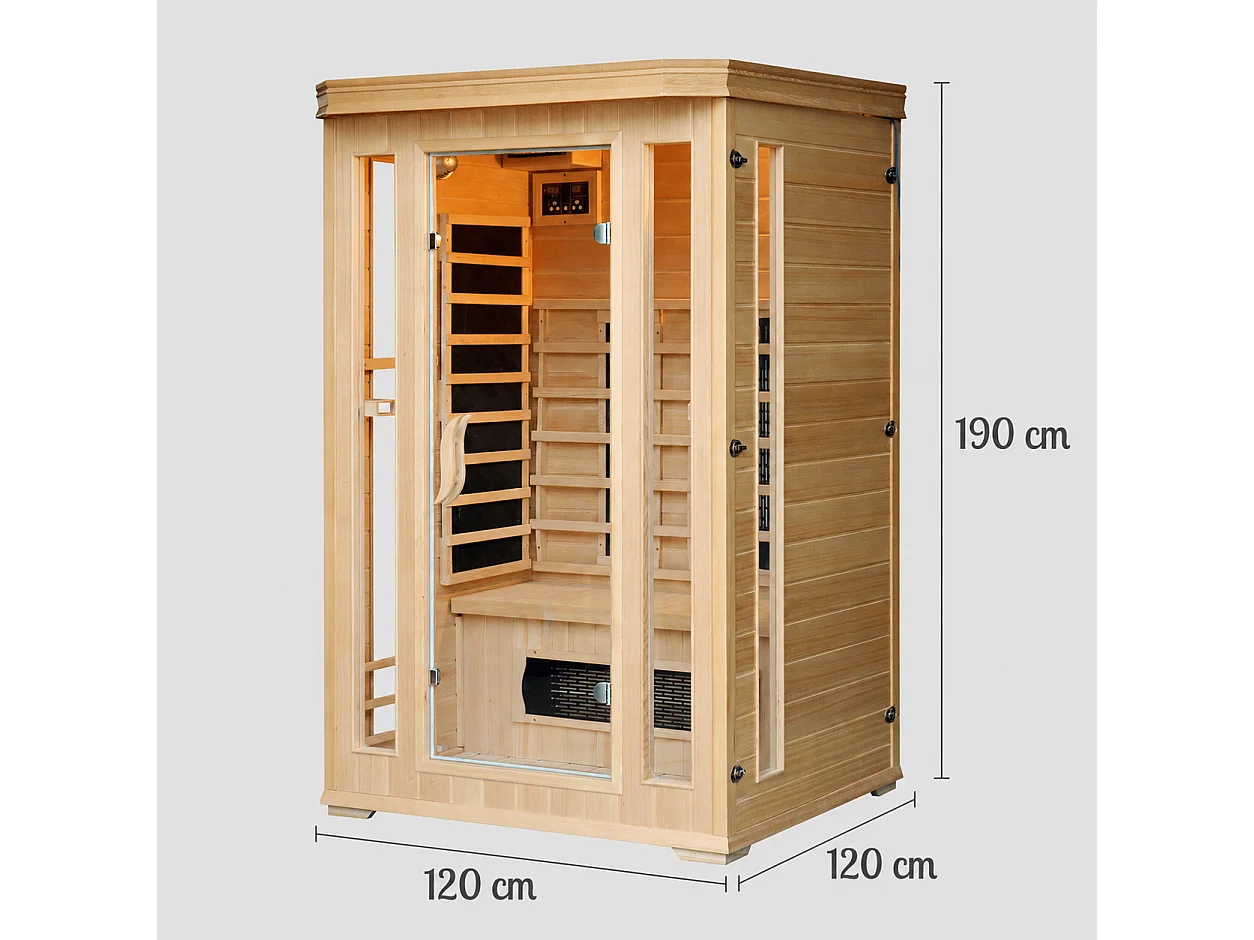 Cabine sauna infrarouge 2 places luxe