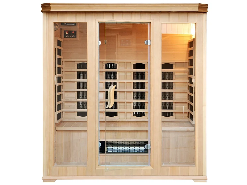 Luxe infrarood sauna voor 4/5 personen met chromotherapie en FM-radio
