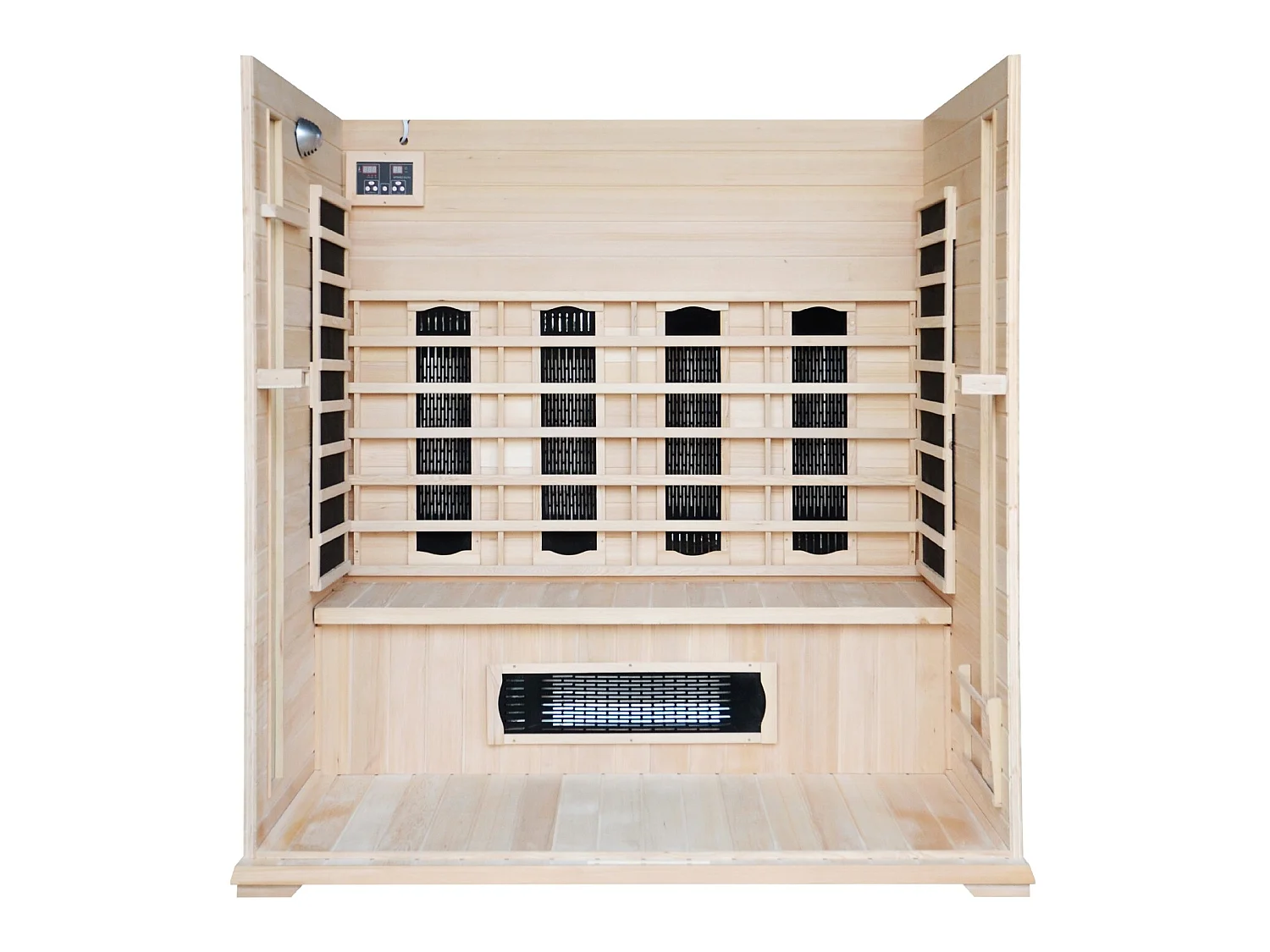 Freistehender und drehbarer Sonnenschirm 3 x 4m grau CESARE