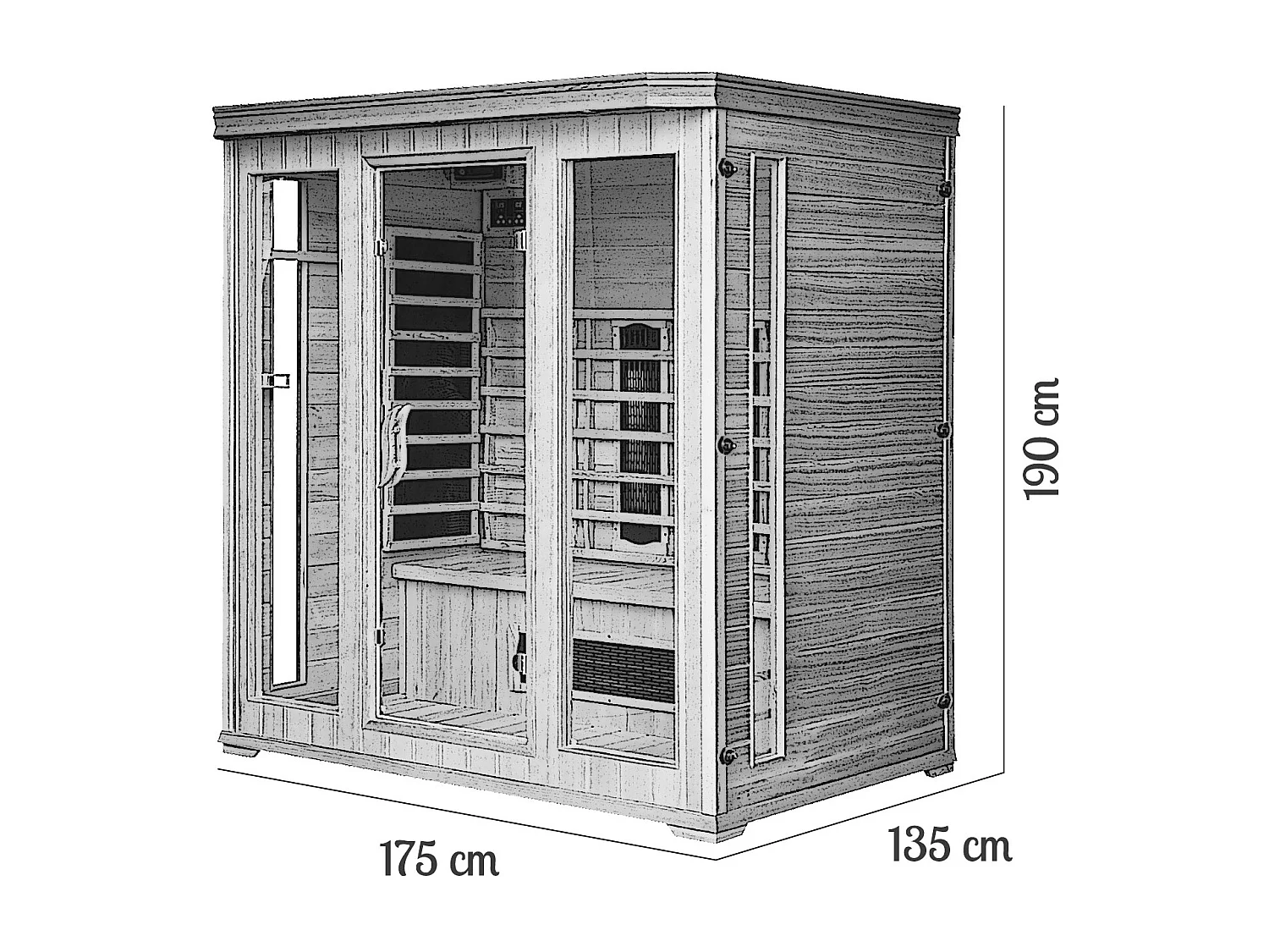 Ombrellone decentrato quadrato grigio 3x4m CESARE