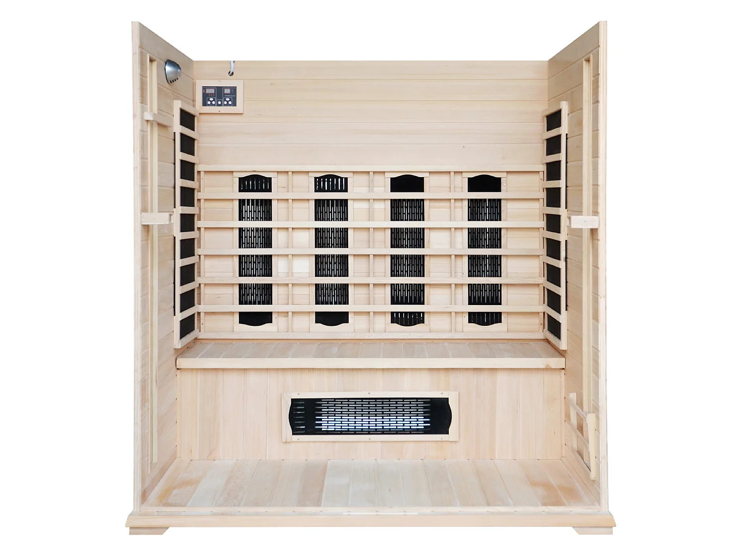 Sauna infrarrojo de lujo para 4/5 personas con cromoterapia y radio FM