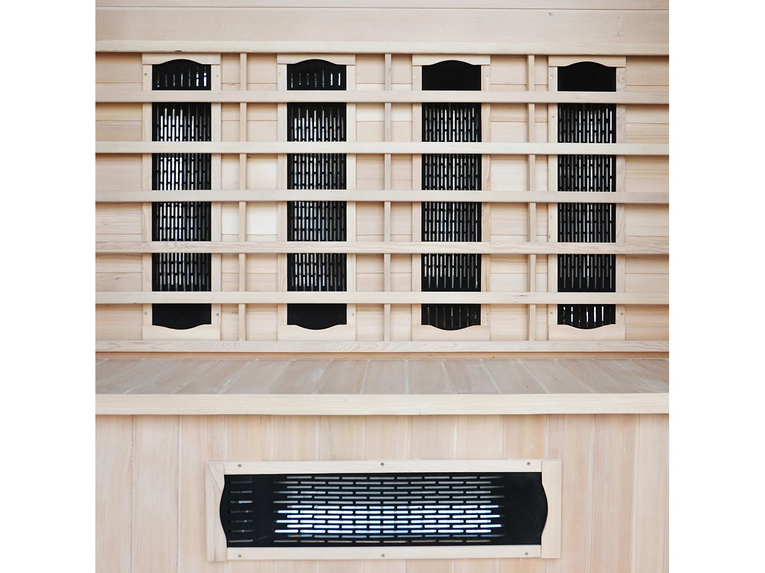 Sauna infrarrojo de lujo para 4/5 personas con cromoterapia y radio FM