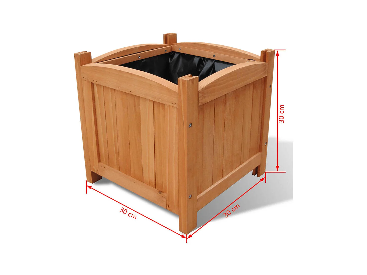 Jardinera arriate elevado plantas flores jardín elevado madera 30 x 30 x 30 cm 02_0001369