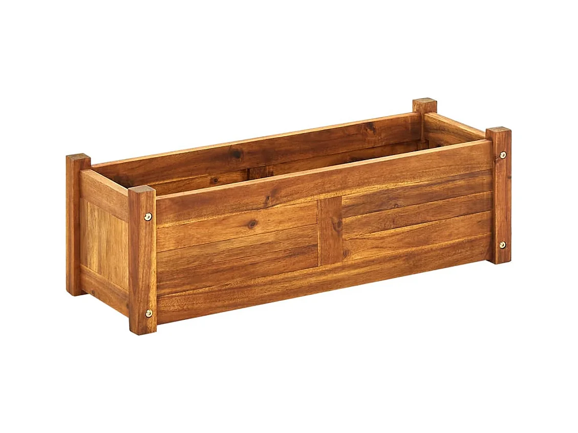 Jardinière lit surélevé plantes bois marron 76 x 27.6 x 25 cm 02_0001190