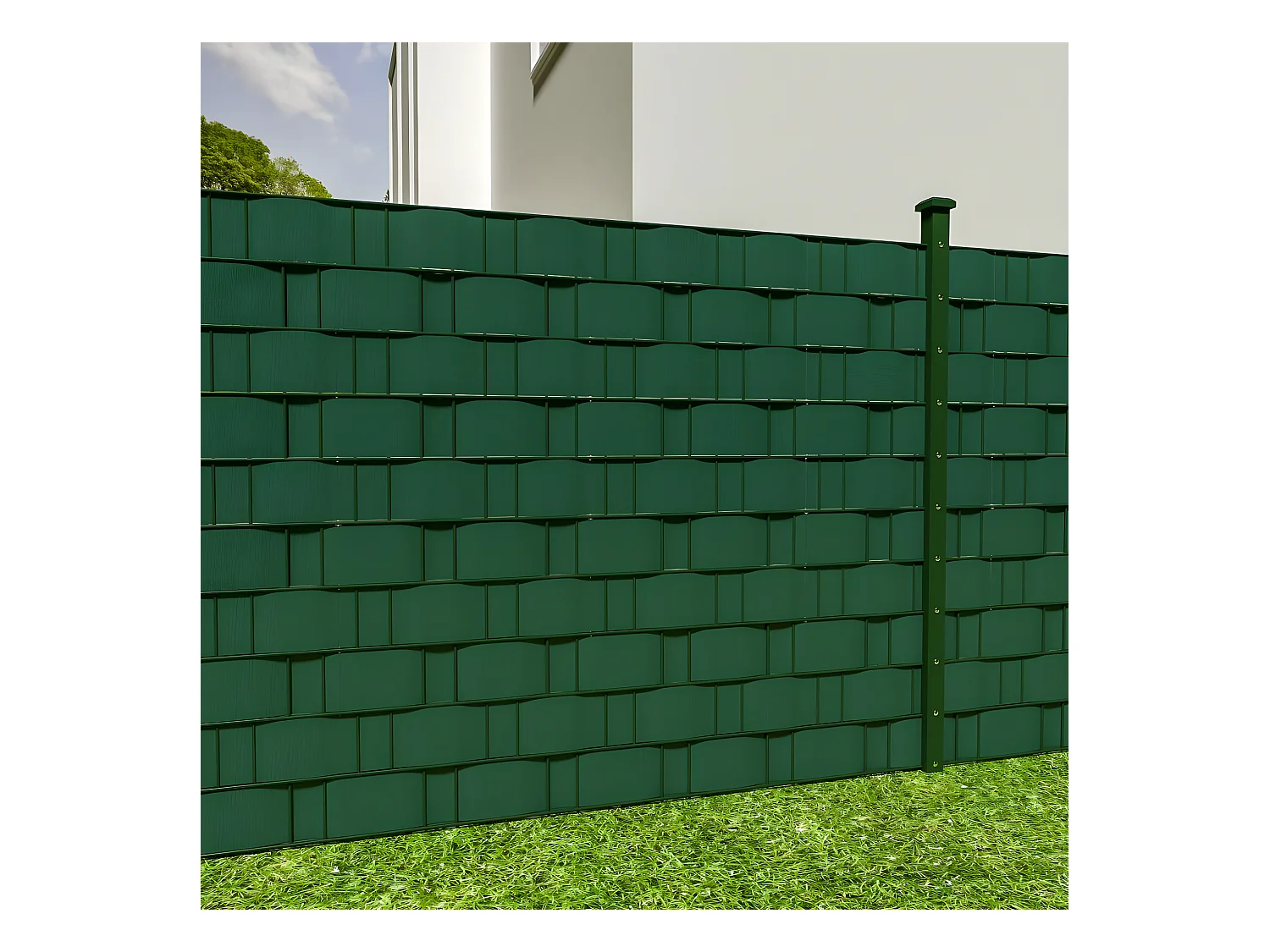 Pellicola privacy frangivento, protezione anti-guardie, recinzione, PVC verde, 70 m 2208240