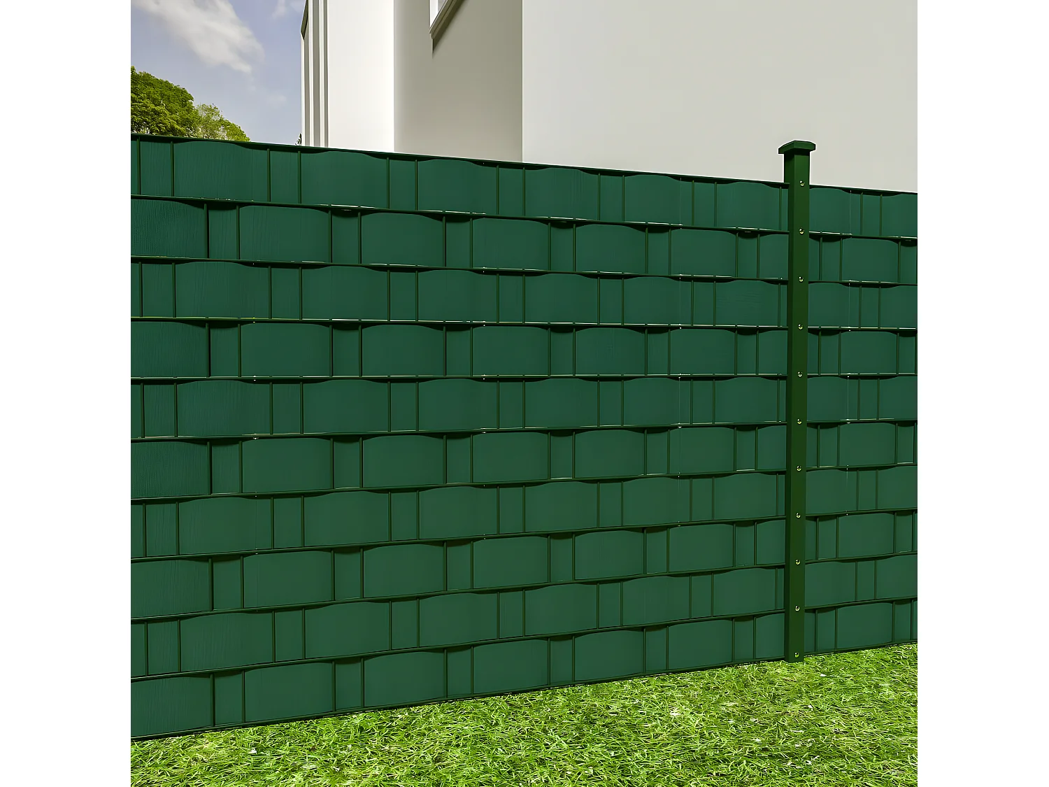 Tela de privacidade filme corta-vento anti-espreitadores tela de cerca PVC verde 70 m 2208240