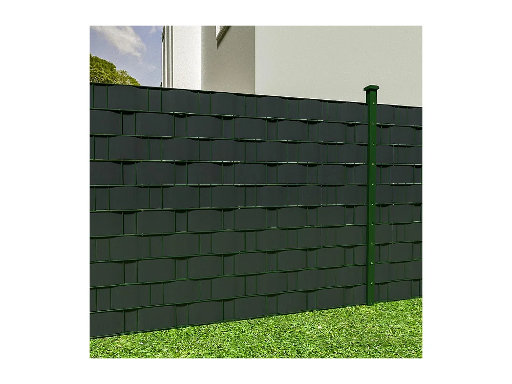 Pantalla de privacidad película cortavientos anti-mirones pantalla de valla PVC gris antracita 70 m 2208214