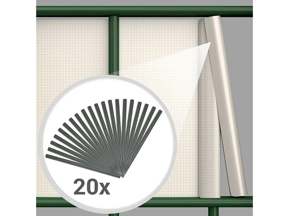 Brise vue brise vent PVC grise 350 x 0 x 19 cm 2208213