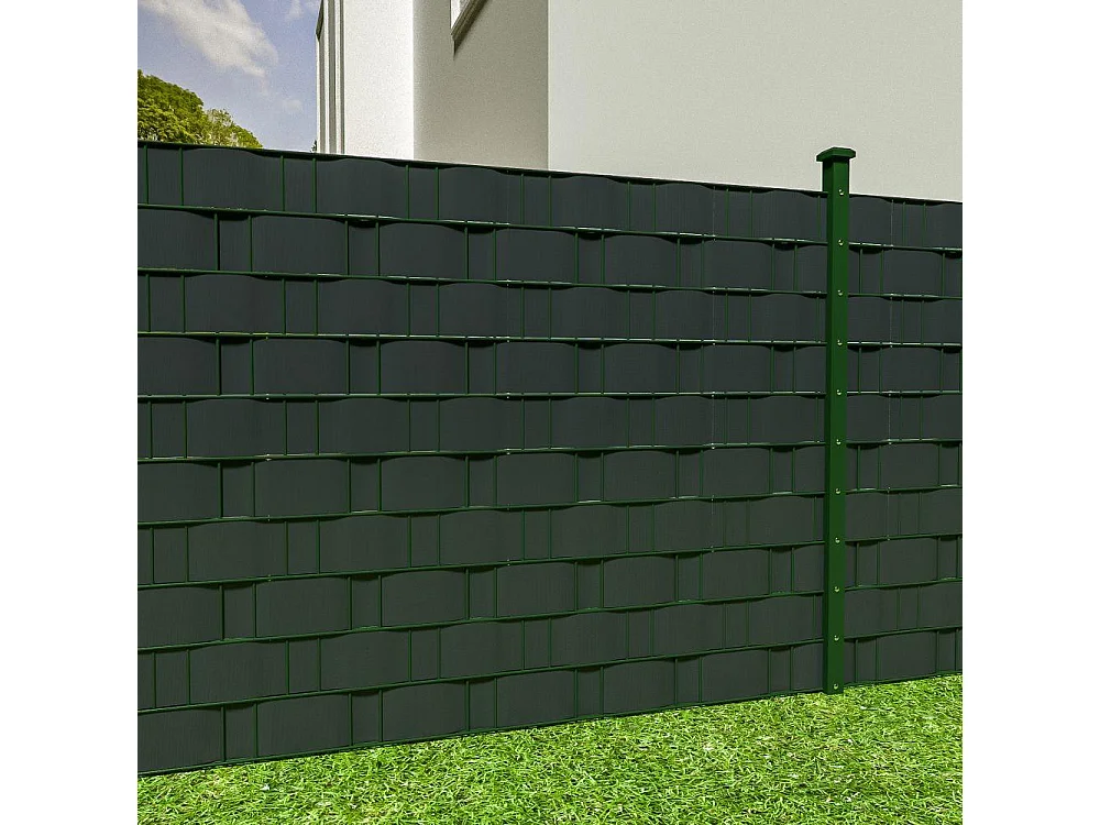 Tela de privacidade filme corta-vento anti-espreitadores tela de cerca PVC cinza antracite 35 m 2208213
