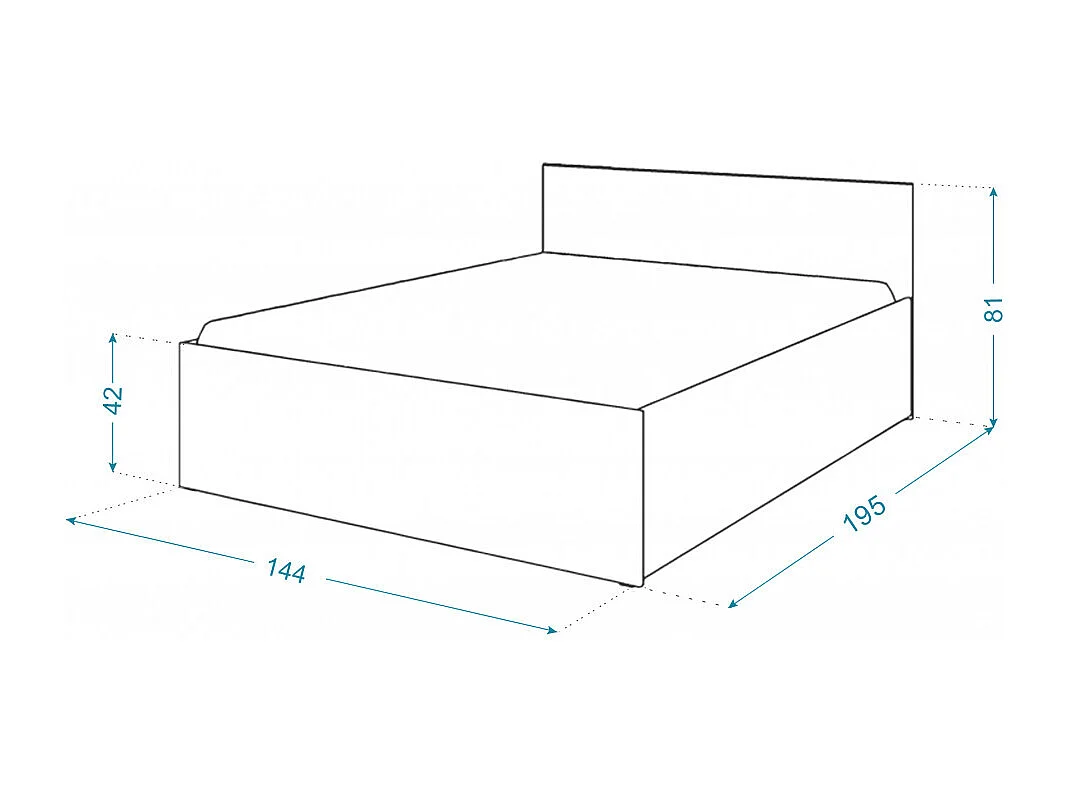Lit coffre Panama T 140x190 - Sommier inclus Blanc - blanc