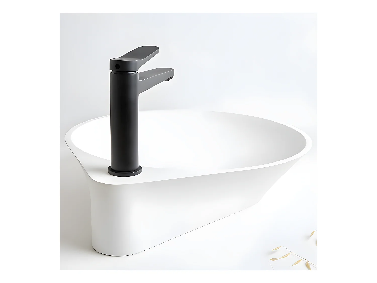 Waschbecken aus Kunststein NADIR 43.5 cm x 51 cm