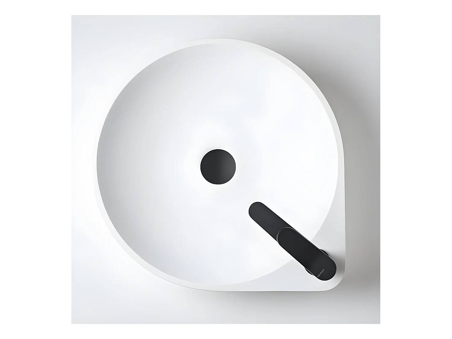 Waschbecken aus Kunststein NADIR 43.5 cm x 51 cm