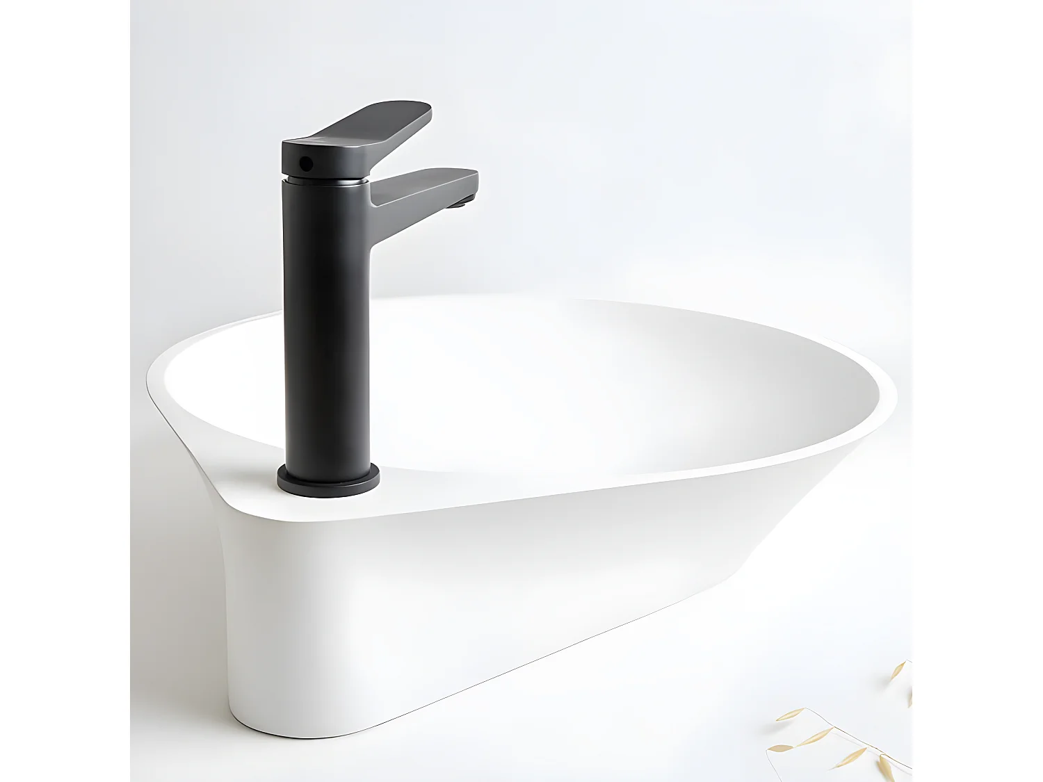 Waschbecken aus Kunststein NADIR 43.5 cm x 51 cm