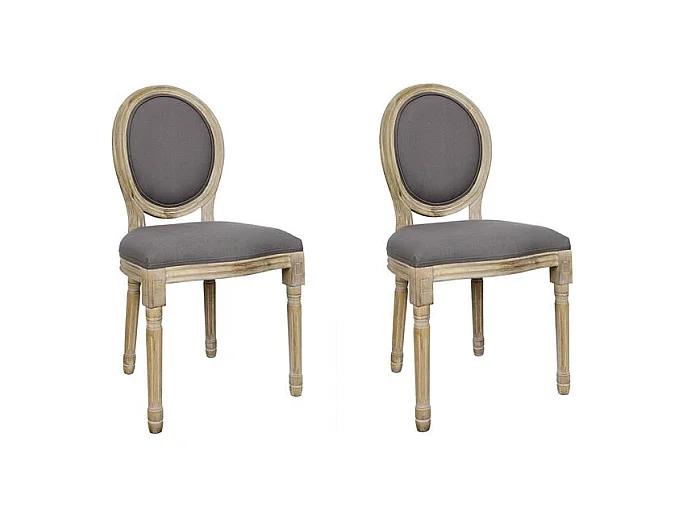 Chaise Eleonor Gris - Lot De 2 Gris