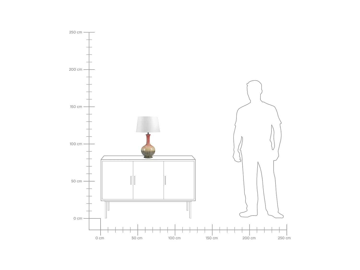 Lampe à poser NIZAO Céramique Multicolore