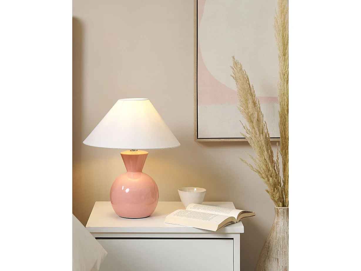 Lampe à poser FERRY Céramique Rose