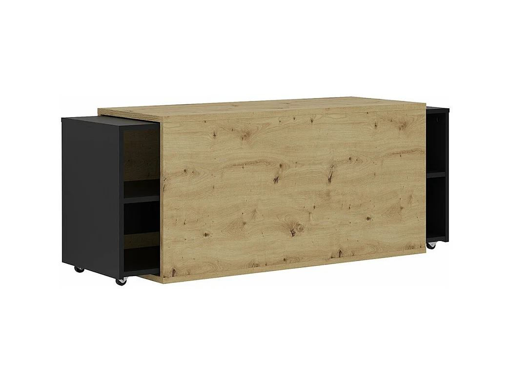 TV-Schrank 194,5x39,9x49,2 cm Artisan-Eiche und Schwarz