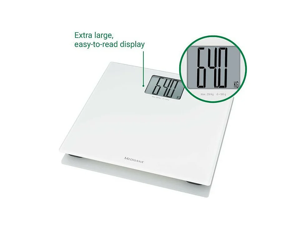 MEDISANA - Pese-personne en verre XL - 40547 - Piles incluses