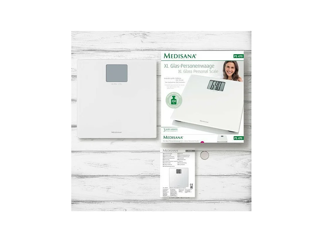 MEDISANA - Pese-personne en verre XL - 40547 - Piles incluses