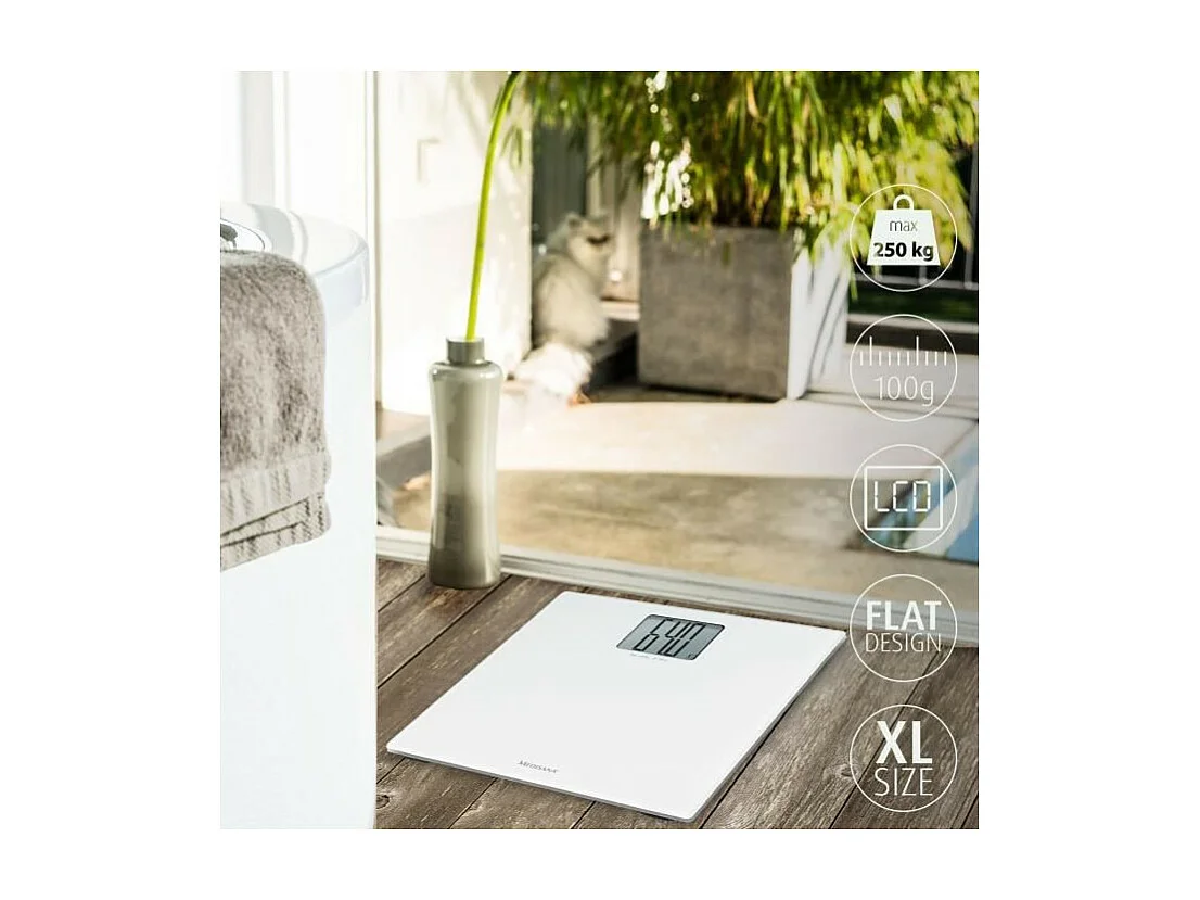 MEDISANA - Pese-personne en verre XL - 40547 - Piles incluses