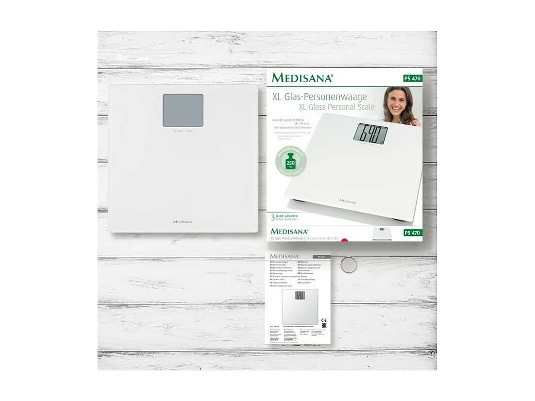 MEDISANA - Pese-personne en verre XL - 40547 - Piles incluses