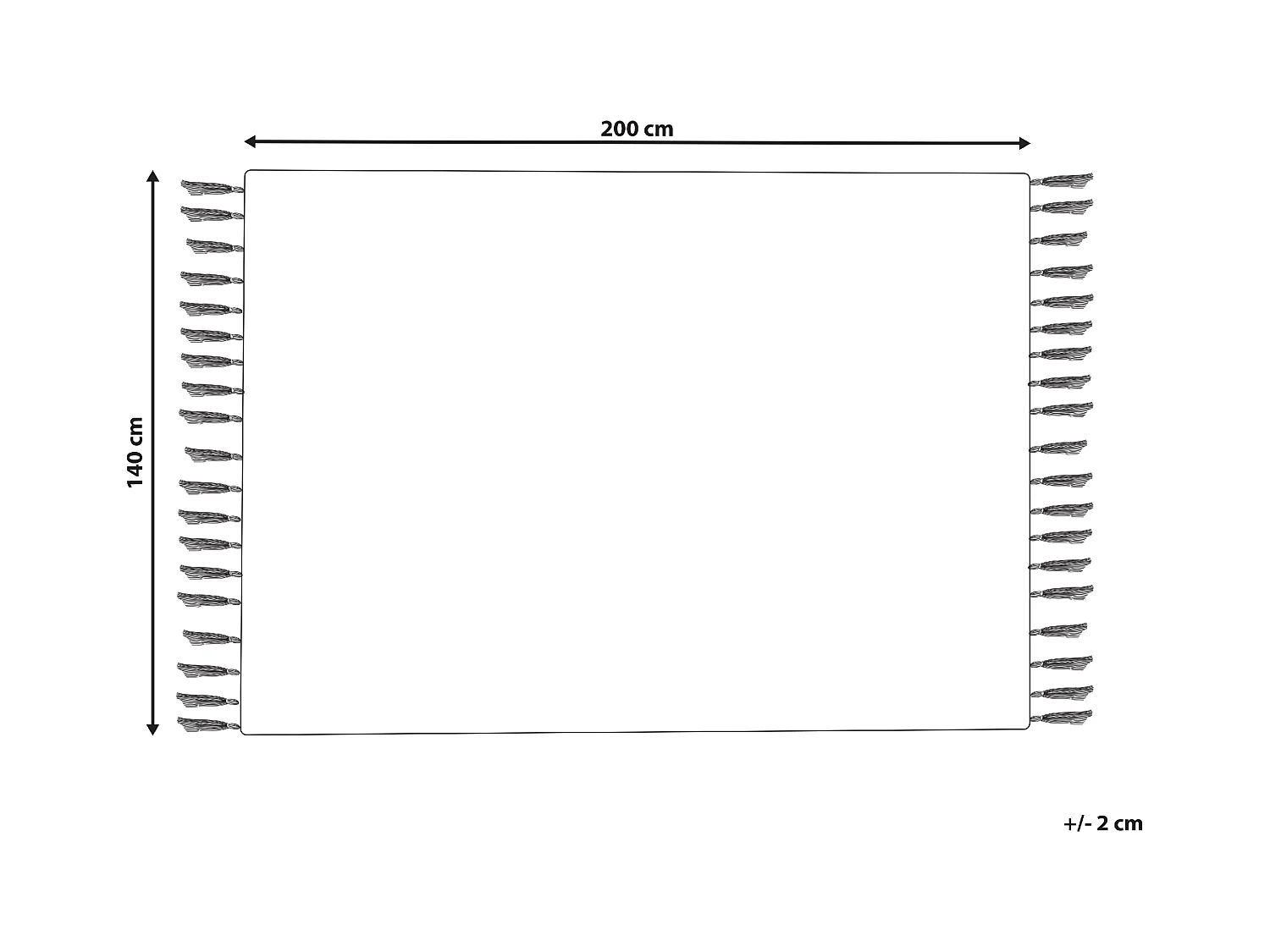 Teppich Baumwolle weiss / schwarz 140 x 200 cm geometrisches Muster Kurzflor ERAY