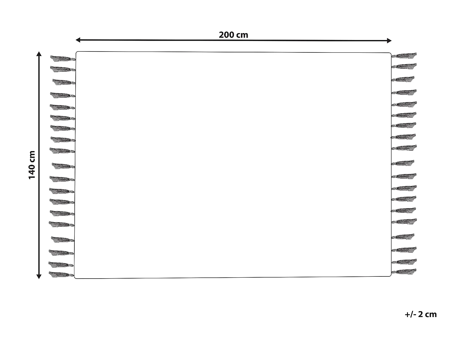 Tapis ERAY Beige clair 140 x 200 cm Coton