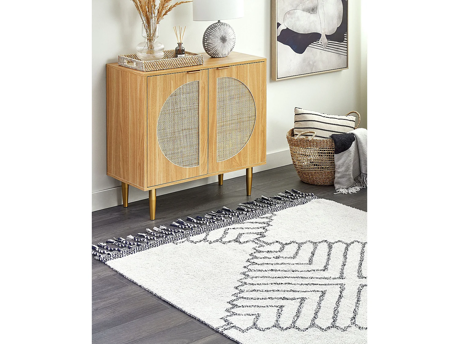 Tapis ERAY Beige clair 140 x 200 cm Coton