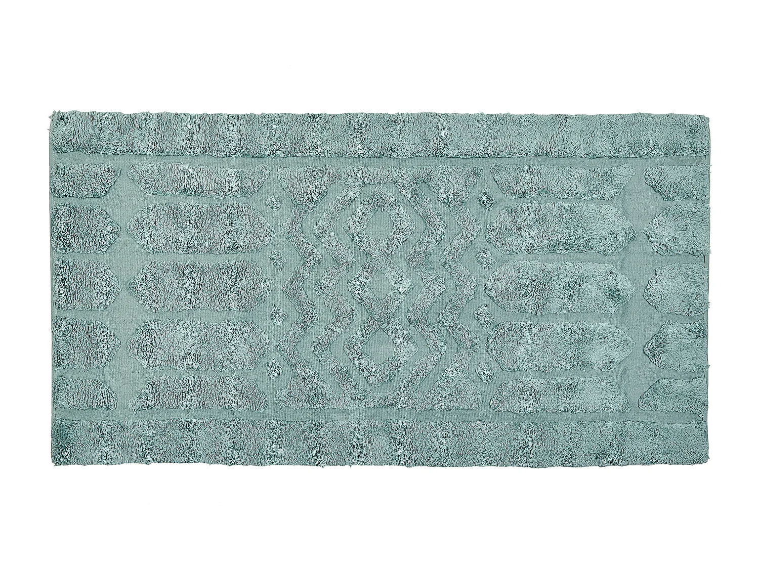 Alfombra de algodón verde menta 80 x 150 cm SIRNAK