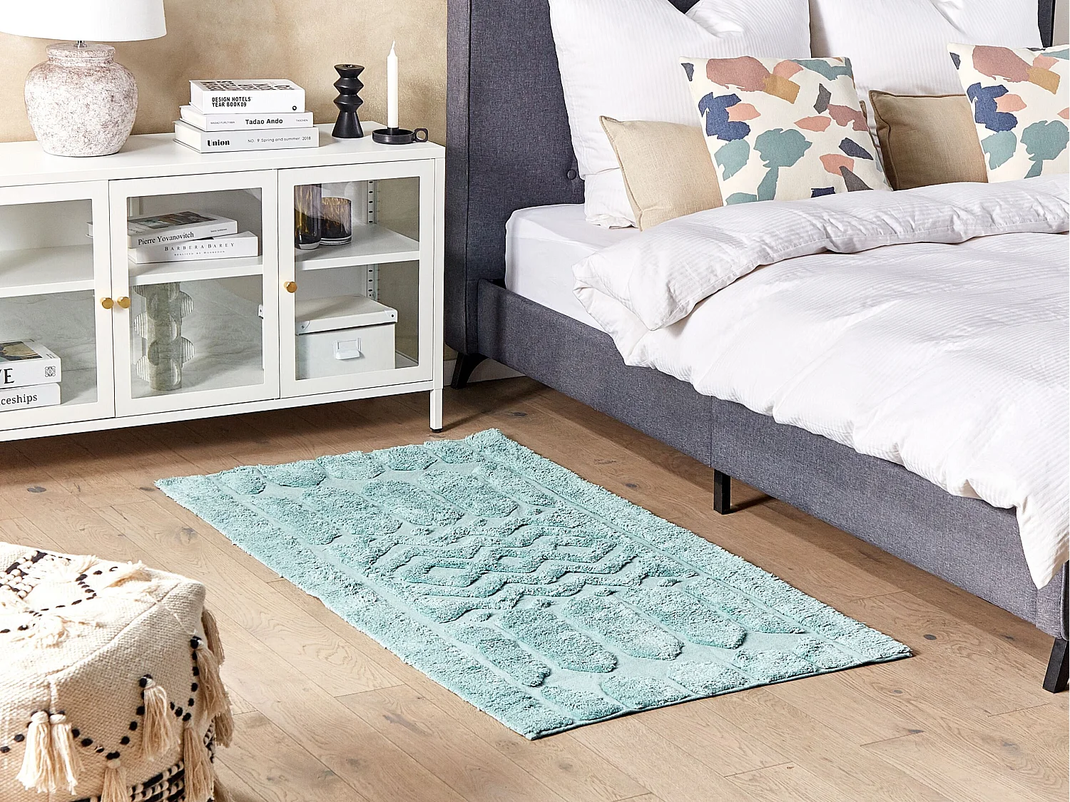 Tapis en coton turquoise 80 x 150 cm SIRNAK