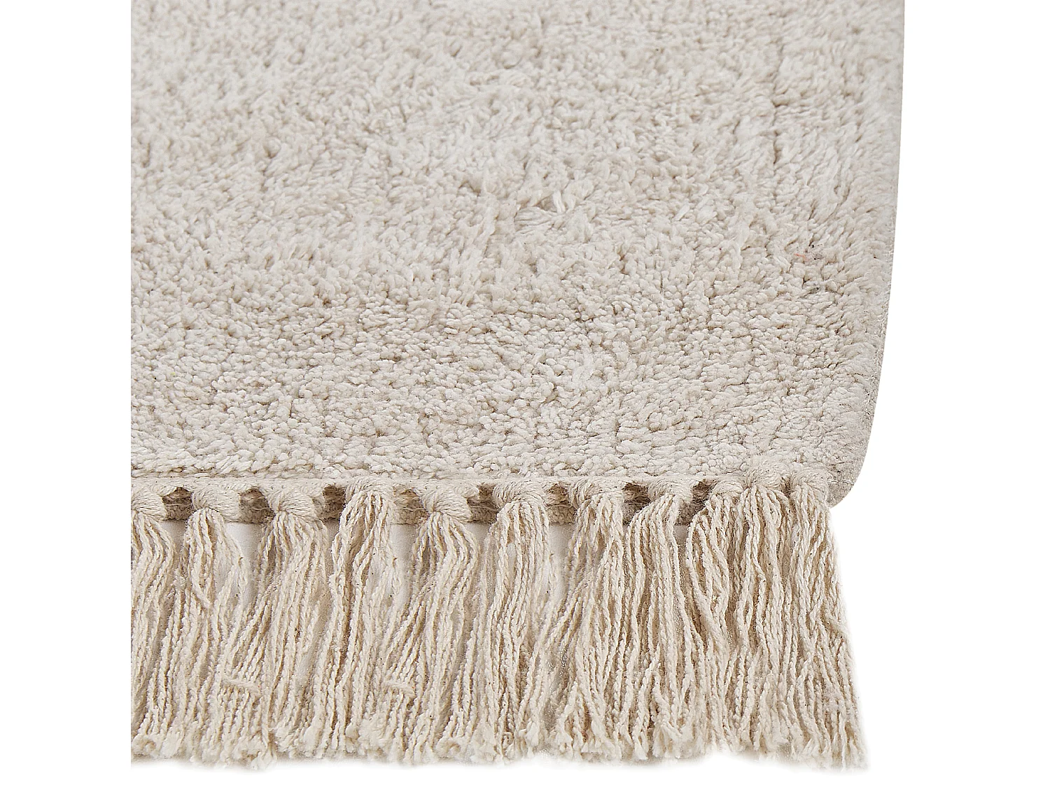 Alfombra de algodón beige/gris/marrón/rojo 160 x 230 cm NIKSAR