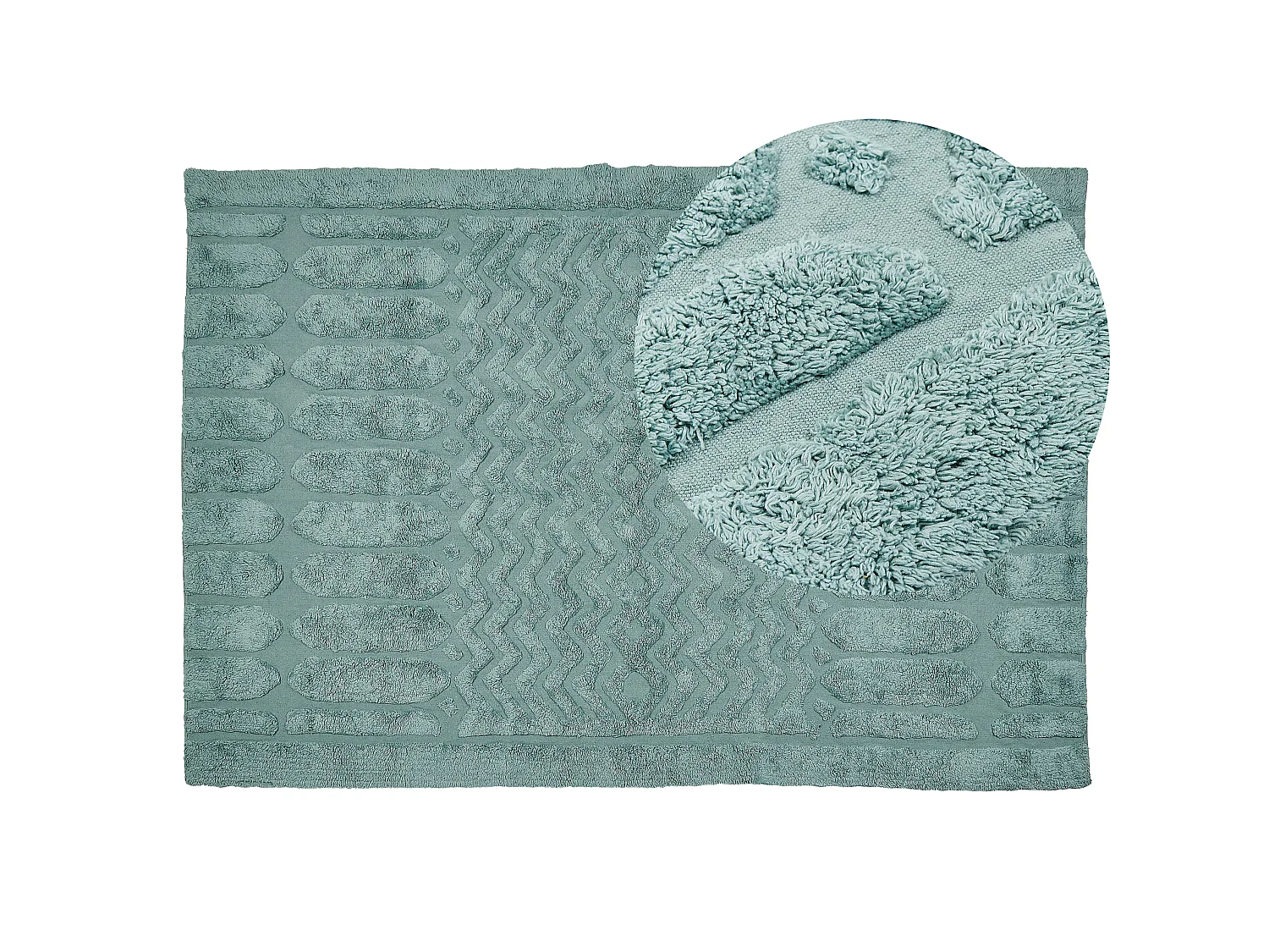 Rug SIRNAK Mint Green 140 x 200 cm Cotton